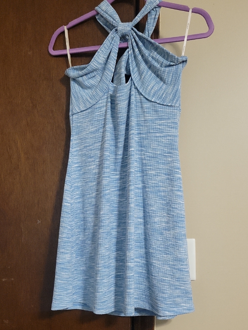 Forever 21 Light Blue Knit Halter Dress